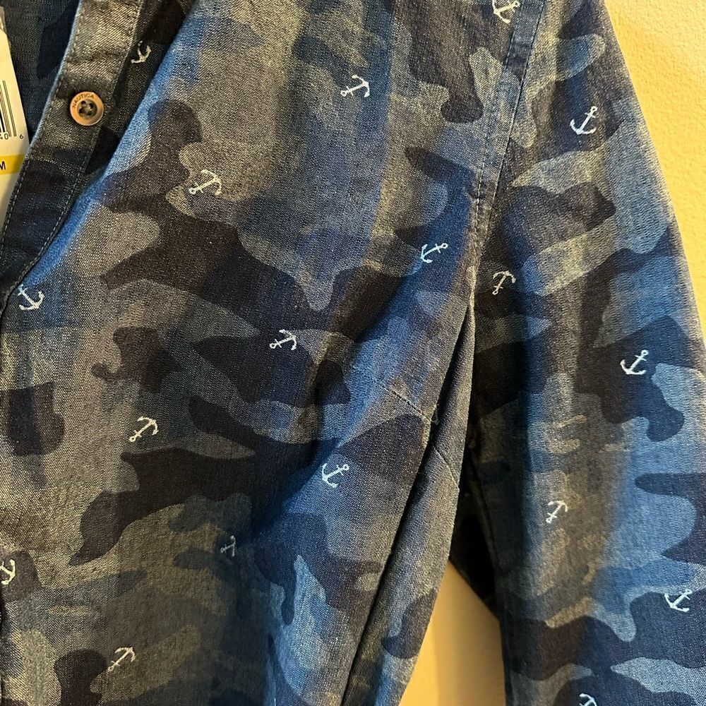 NWT Nautica Camo Anchor Shirt Dress - Picture 7 of 7